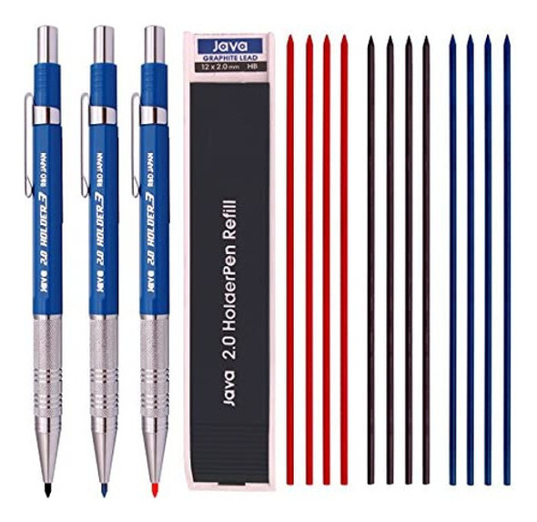 Java Pen 2.0 Mm Lead Holder Pen Lápiz Mecánico Dibujo 3 + Mm 0 Java Pen 2.0 Mm Lead Holder Pen Lápiz Mecánico Dibujo 3 + Mm 0