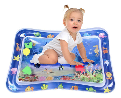 Tapete Almofada De Água Inflável Infantil Fundo Do Mar Baby 0
