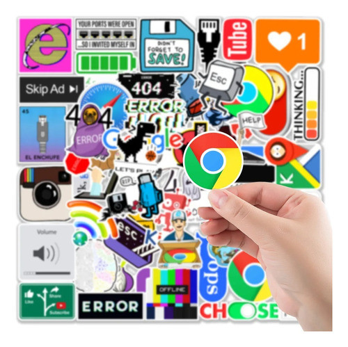 Kit De Stickers Adhesivos Temática Tecno 0