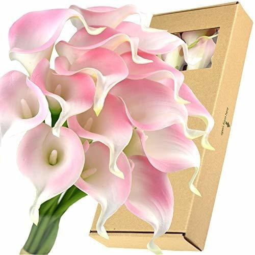 15 Calas Artificiales Realistas 37cm Dulce Rosado 0