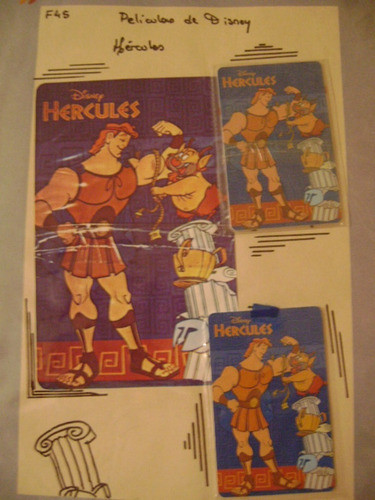 Tarjeta Telefonica Disneycoleccion Hercules 1 Serie F45 Usad 1
