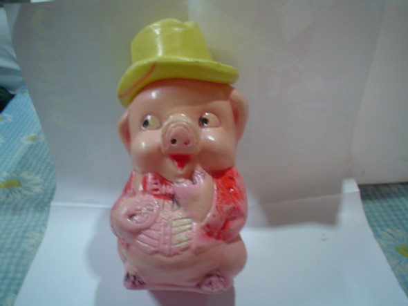 Antigua Alcancia Cerdito Chanchito Cerdo Piggy Retro Vaquero 1