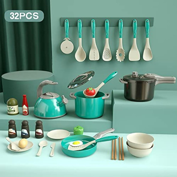 Bruvoalon Juego De 32 Juguetes De Cocina Para 1