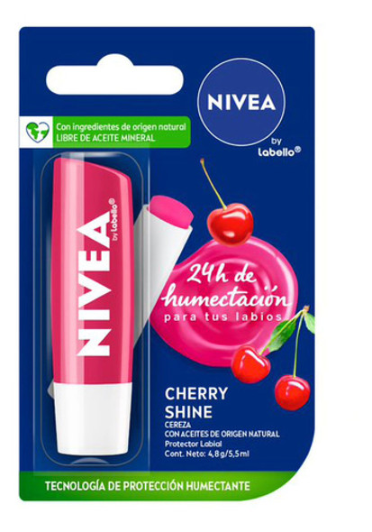 Pack Protector Labial Nivea By Labello Cherry Shine 1