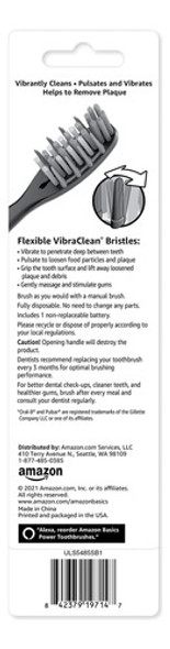Escova De Dentes Amazon Basics Pulsating Deep Cleaning Soft, 1