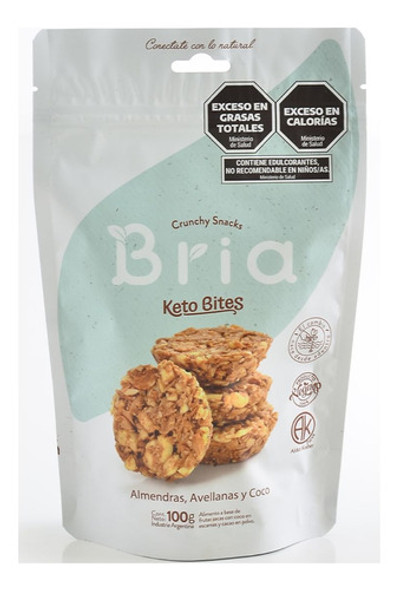 Snack Keto Bites Almendras Avellanas Coco Cacao  Bria X 4u 0
