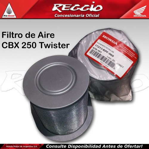 Filtro De Aire Honda Cbx 250 Twister Original - Reggio Motos 0