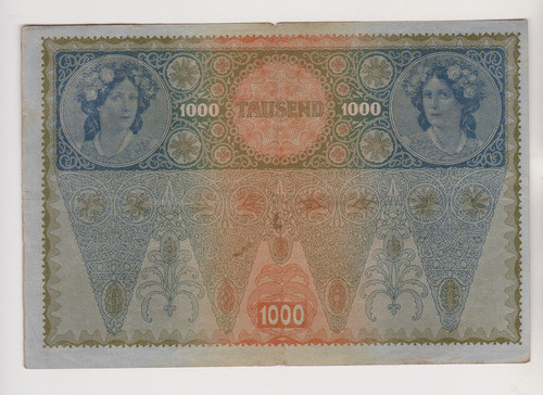Billete Austria 1.000 Coronas  Año 1902 Muy Bueno 1