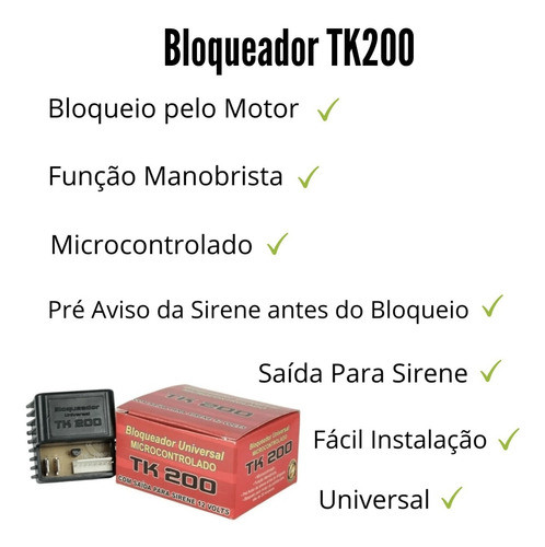 Bloqueador Automotivo Veicular Corta Corrente Tk200 1
