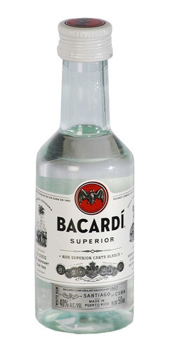 Miniatura Bacardi Carta Blanca 50ml X 10 Unidades - Oferta 1