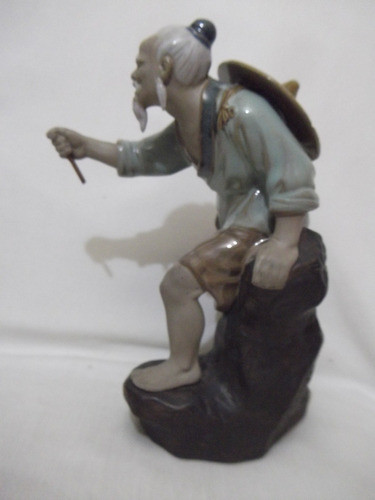 B. Antigo - Escultura Ou Estatueta De Chinês Em Terracota 1