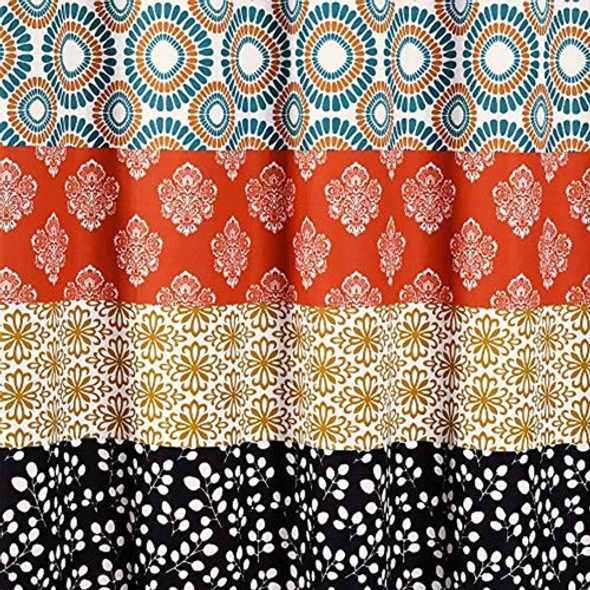 Cortinas De Baño A Rayas Decoración Moderna Bohemia 100% Pol 1