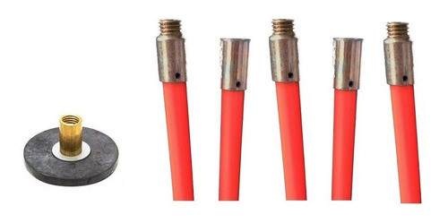 Kit 6 Flejes Plasticos Destapa Cañerias + 1 Accesorio Sopapa 0