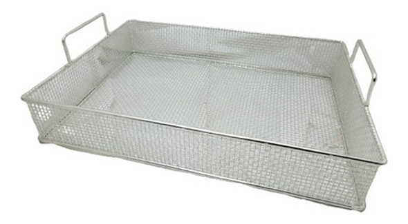 Canasto Freidor Rectangular Estañado Reforzado 30x40x7cm 0 Canasto Freidor Rectangular Estañado Reforzado 30x40x7cm 0