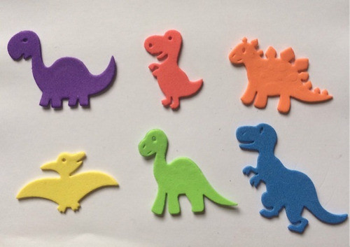 10 Dinosaurios Formas En Cartulina O Goma Eva Decoraciones 1