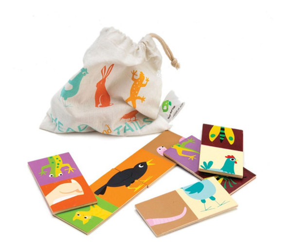 Juguete Domino De Animales Tender Leaf Madera Infantil Atrix 0