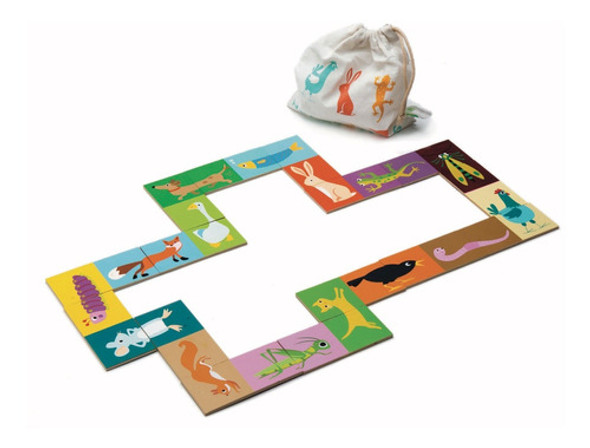 Juguete Domino De Animales Tender Leaf Madera Infantil Atrix 1