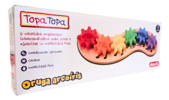 Juguete Oruga Arcoirirs Topa Topa Didacta Motricidad Fina 0 Juguete Oruga Arcoirirs Topa Topa Didacta Motricidad Fina 0