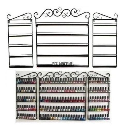 Flores Negras Uñas Metal Pantalla Pared Estante 63 * 103 * 7 0