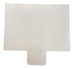 Base Rectangular Con Pestaña 4,5 X 13cm Blanco X300 Unidades 0