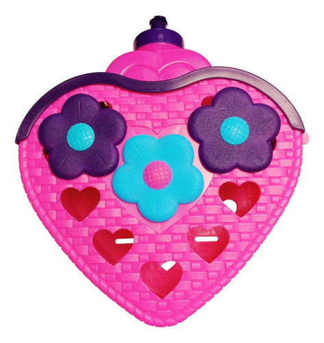 Canasto Forma De Corazón Niña + Cantimplora Para Bicicleta 0