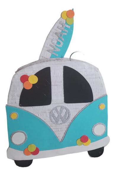 Piñata Infantil Artesanal Personalizada Camioneta Vw T1 Surf 0