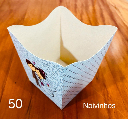 30 Cachepô De Papel Para Festa Doce Decoração Tema Noivinho 0