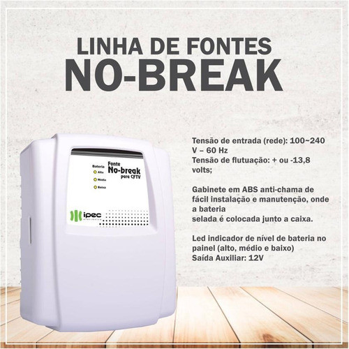 Fonte No-break Para Alarme E Cftv 5a 1