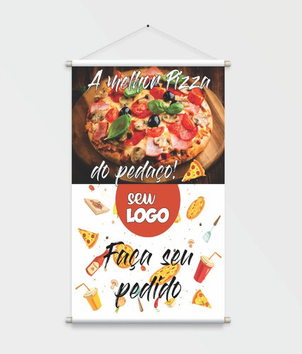 Banner Pizza  Pronto - Personalizável Com Sua Marca 0