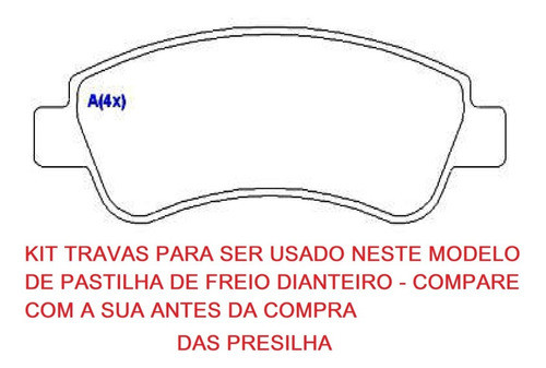 4 Mola Trava Pastilha Dianteira Citroen C3 Sistema Bosch 1