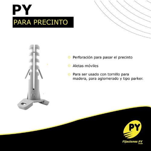 Tarugo Para Precinto Nº8  - Fijaciones Py -  100 Unidades 1