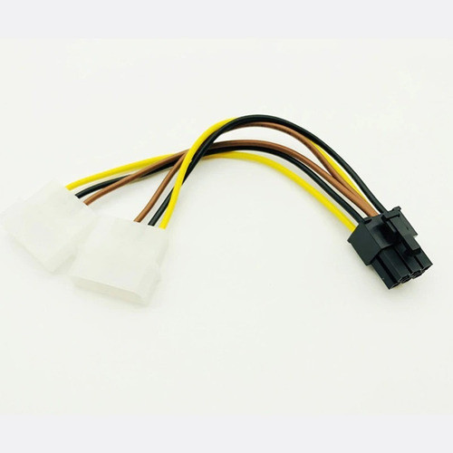 Kit 5x Adaptador 4 Pinos Molex Para 6 Pinos Pci-express 0