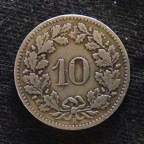 Suiza 10 Rappen 1902 Bueno Km 27 1