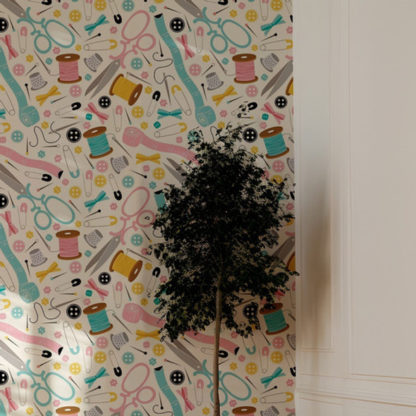 Papel Adesivo Rolo Sala De Costura Colorida Grande 0,5x3m 1