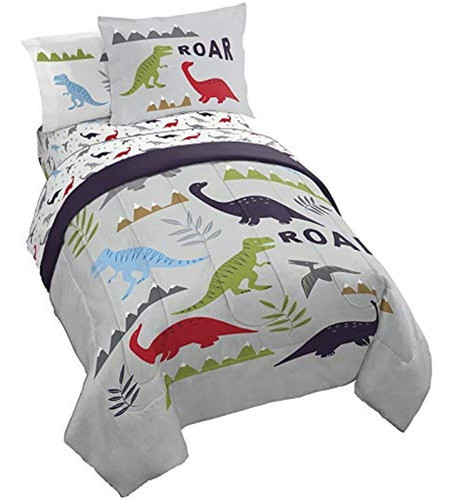Trend Collector Dinosaur Roar Juego De Cama Individual De 5 0