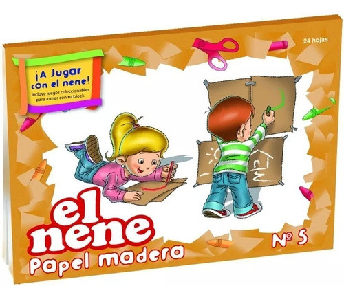 Block Papel Madera N5 El Nene X24 Hojas X10 Unidades 0