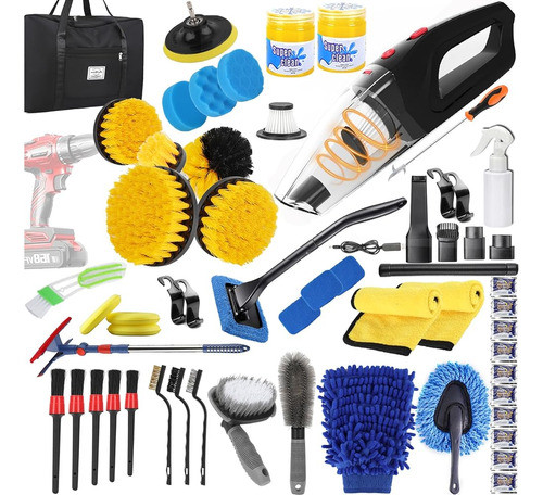 Kit De Limpieza De Lavado De Autos De 60 Piezas, Kit De Deta 0