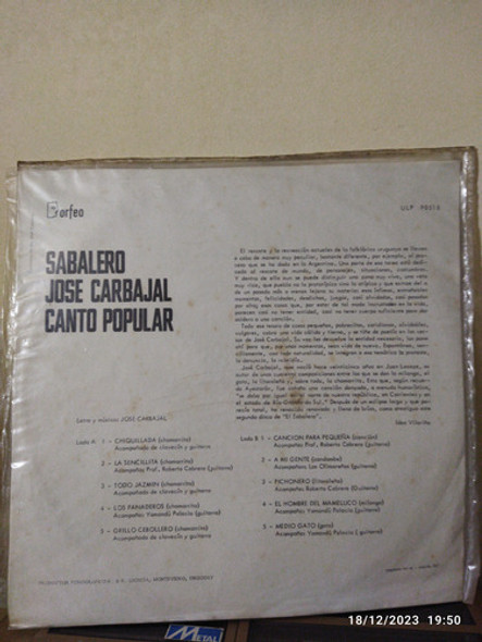 Sabalero Disco De Vinilo Lp 1