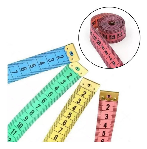 Kit 4 Fitas Métricas Costureira Colorida Alfaiate Artesanato 1