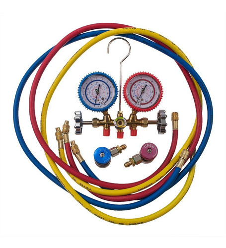 Manifold Automotivo R134a R12 R22 R404 Ecotools 150m Et60g + Jogo De Engates 0