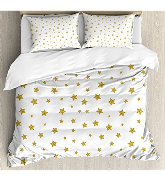 Juego De Funda De Edredón De Estrella De Ambesonne, Ilustrac 0 Juego De Funda De Edredón De Estrella De Ambesonne, Ilustrac 0