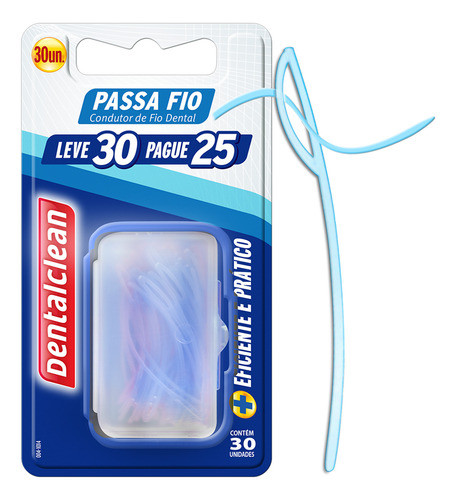 Kit Passa Fio Dental 60 Unidades Para Aparelhos Dentalclean 1