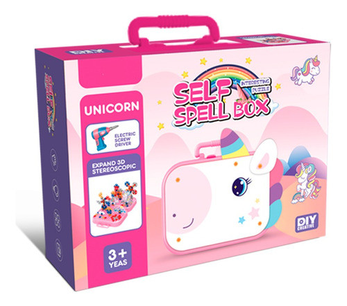 Juguete Valija Construcción Unicornio 228 Pz Destornillado 1