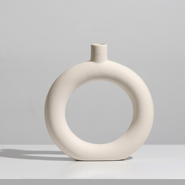 Florero Adorno Delicado Moderno Ceramica Circular Fino 1