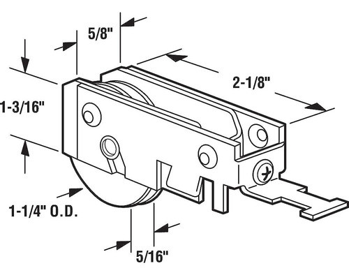 Slide-co 13177-s Conjunto De Rodillos De Puerta De Vidrio De 1