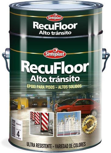 Pintura Pisos Epoxi Recufloor Sinteplast Blanco 4l 0