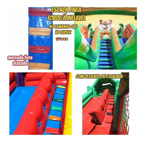 Escada Para Tobogã Lona Kp1000 C/ilhós 3.50x0.35 Mts++brinde 1
