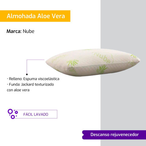 Almohada Nube Aloe Vera Viscoelástica 40x60cm 1