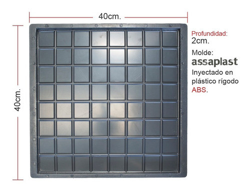 Molde Para Piso, Baldosas, Mosaicos Vainilla 64 Panes 1