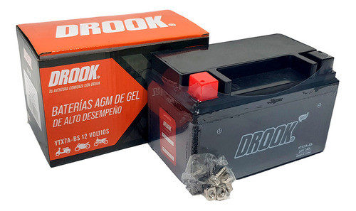 Bateria Motos Drook Ytx7a-bs Gel Tornado Cbx250 0